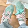 Women's New Summer Round Head Mint Green Racing Shoes Versatile Flat-bottomed Casual Sports Shoes