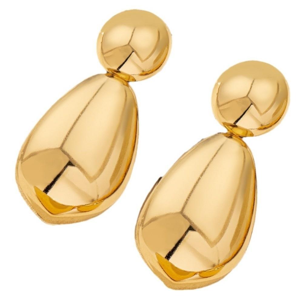 Metal Large Earrings Golden Women Jewelry Retro Geometric Earrings Party Travel Gift