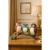 cBeautiful Resin Owl Family Decorative Statue for Home Decor (Pack of 1. Multicolor)
