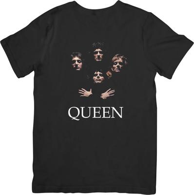 Queen Music Футболка унисекс из качественного хлопка черного цвета для мужчин и женщин