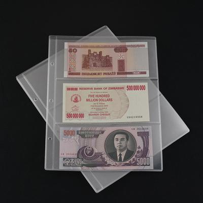 1Pc страницы 3 бумажные деньги альбом коллекция банкнот книга альбом для хранения