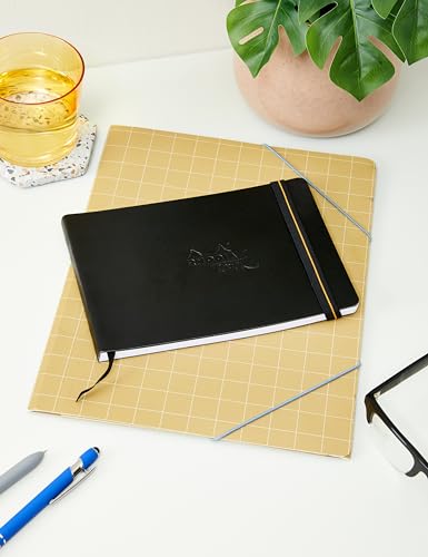 Rhodia Touch Sketchbook, Drawing Paper, Bristol Book A5 Landscape (White Paper, Plain, 205g, 64 Pages) RHODIA Touch Cf116114