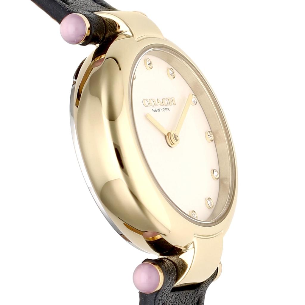 Часы CARY Серебряный циферблат Нержавеющая сталь Минеральное стекло Кварцевые повседневные водонепроницаемые китайские часы 14504014 Черный [Coach] 24.5MM Женские [Товар]