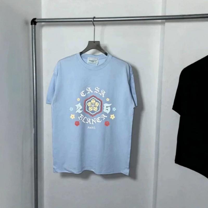 Casablanca Print Oversized Cotton Tee Unisex Loose Fit 2026 Casual Streetwear Teens Adults