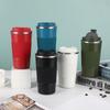 Portable Insulated Leather Coffee Cup - 304 Stainless Steel, Perfect for Cars or Gifts