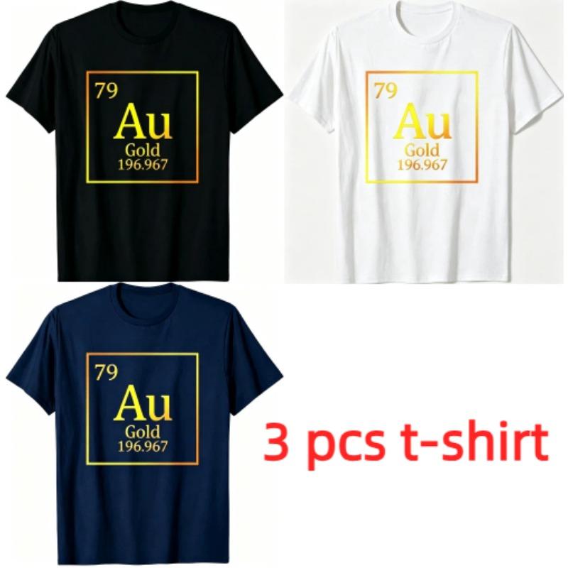 Fashion Numbers and Letters Print Men's T-Shirts Summer Fashion Street Outdoor Casual T-shirt Tops for Men's and Women's Tees Top