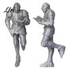 Reading Themed Gift 3D Printed Medieval Knight Book Corner Ornament, Figurine Retro Armor Statue Nook Decor, Creative Bookend for Bookshelf,