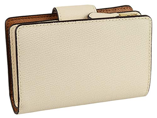 Coach Wallet F06390 6390 Chalk Cross Grain Leather Medium Corner Zip Wallet [Coach] (bi-fold) Women's [Outlet Product] [Brand] [Item]