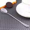 Dinner Round Picnic Dessert Long Spoon Handled Coffee Teaspoon Stainless Tea Spoons
