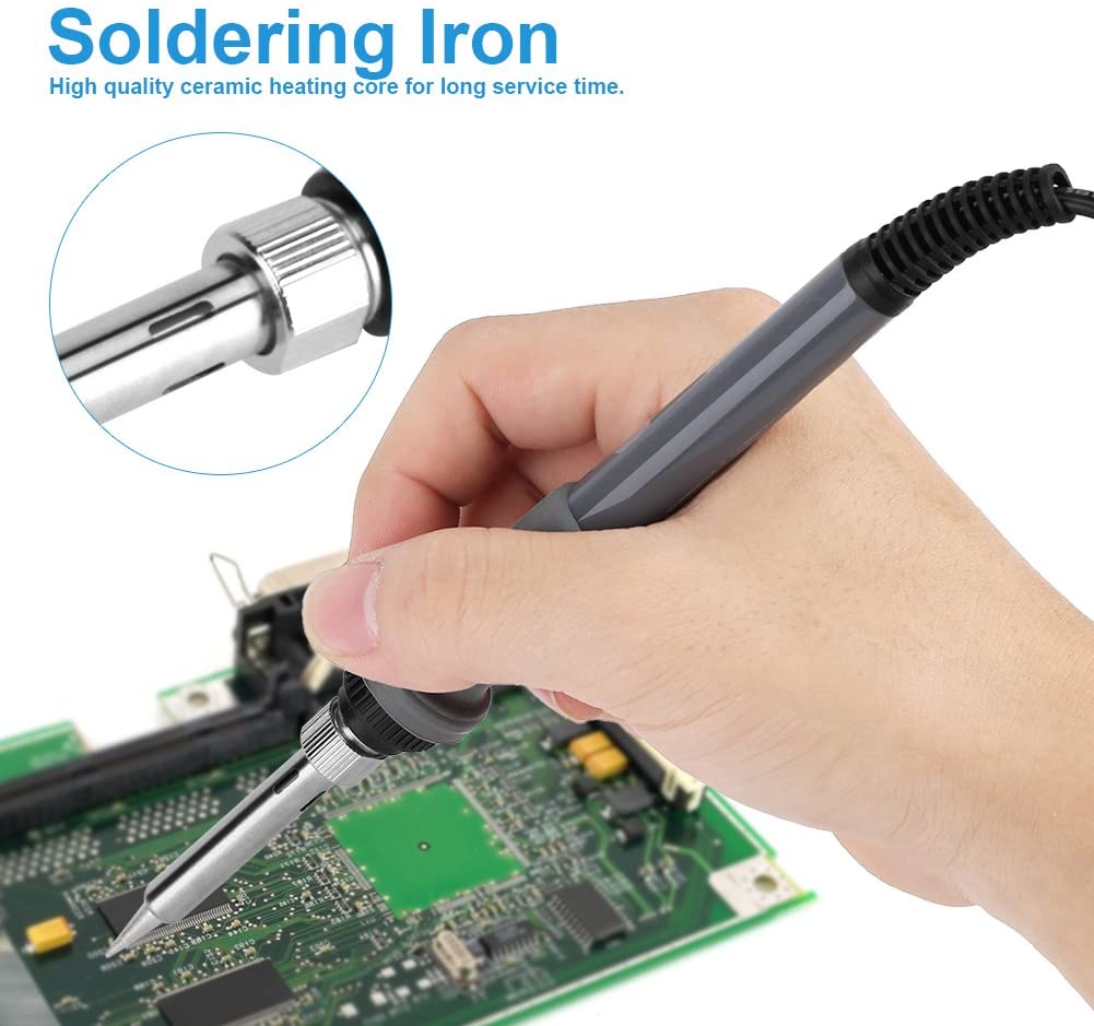 Электрический паяльник 80 Вт, подставка для пистолета, набор пинцетов, сварочные инструменты для припоя
