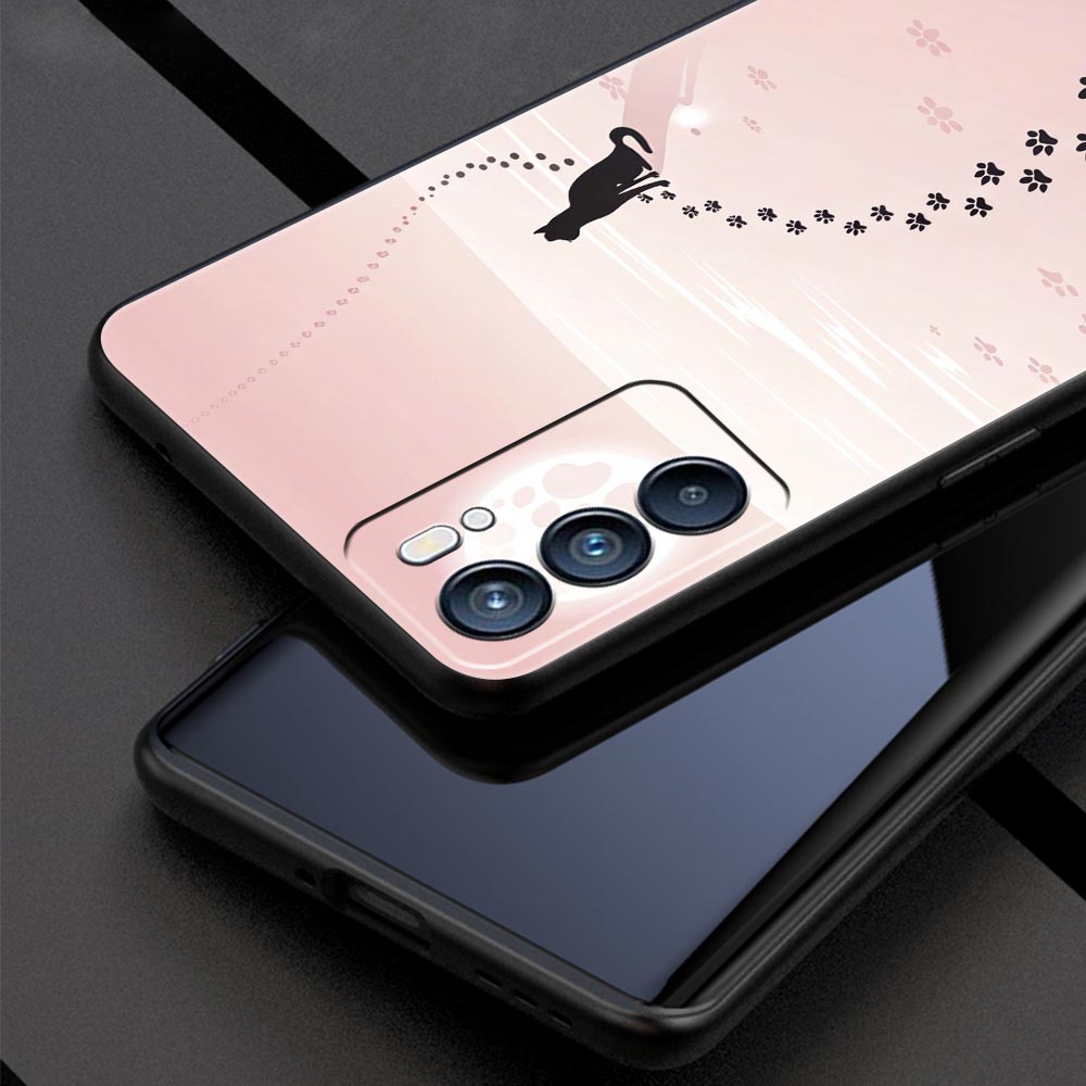 Абстрактный Креативный Кот Линия Чехол Для Телефона Для Oppo Reno 13 12 11 10 7 F Find X5 X6 A98 A80 A79 A78 A57 A54 A31 A17 Pro 5G Мягкий ТПУ