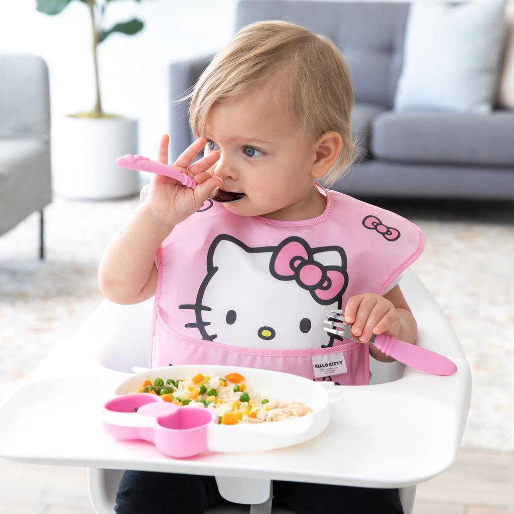 Bumkins Hello Kitty Collaboration Meal Series Силиконовая тарелка с присоской Японская 6-месячная Hello Kitty 1 шт [Подлинный продукт] (х 1) БМ-ГД-ШК