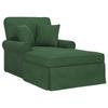 Jungle Green Cord Fabric Rocking Chaise Lounge with Cushions (3 pcs)