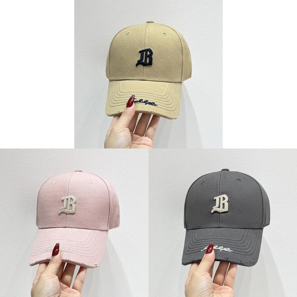 Baseball Cap Women Embroidered Letter Cotton Casual Sun Hat For Autumn