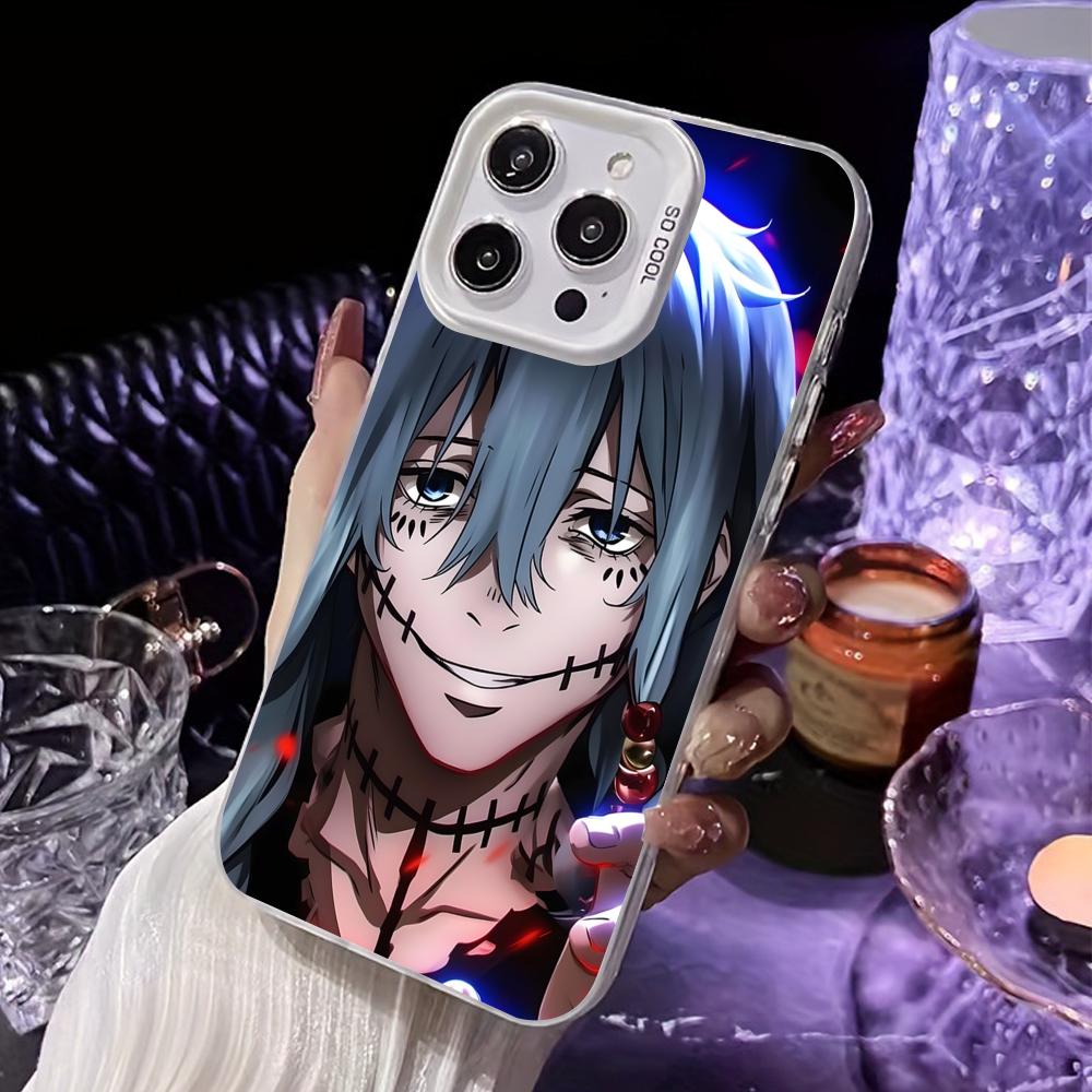 JJK Mahito Phone Case for iPhone 17 16 15 14 13 12 11 X XR XS Air Pro Max Plus White Colorful Silver Cover