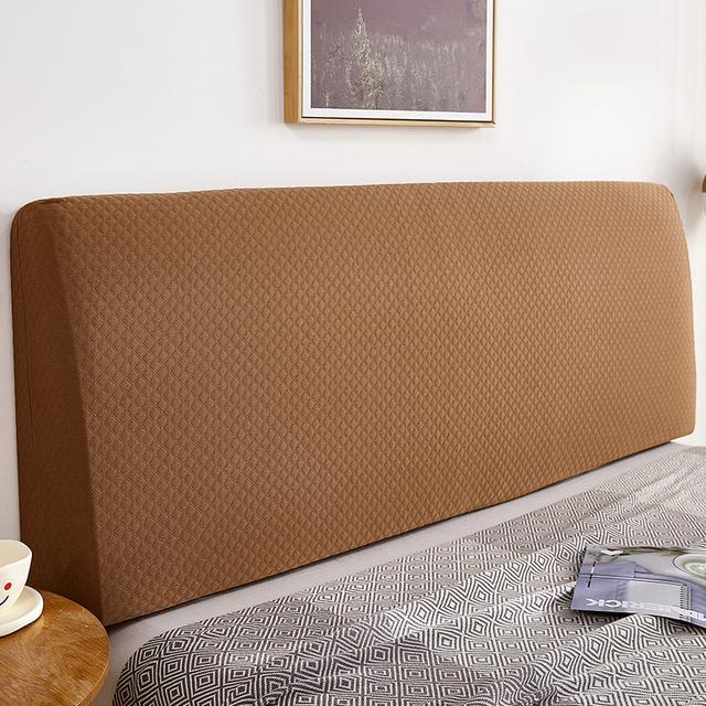 Solid Color Elastic Bed Headboard Cover Thick All -Inclusive Bedhead Cover Stretch Bed Back Headboard Dust Protector Home Hotel