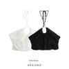 Kaslead New Arrival Women's Clothing Fashion Style Fashion Casual Simple and Short U-Shaped Halter Top