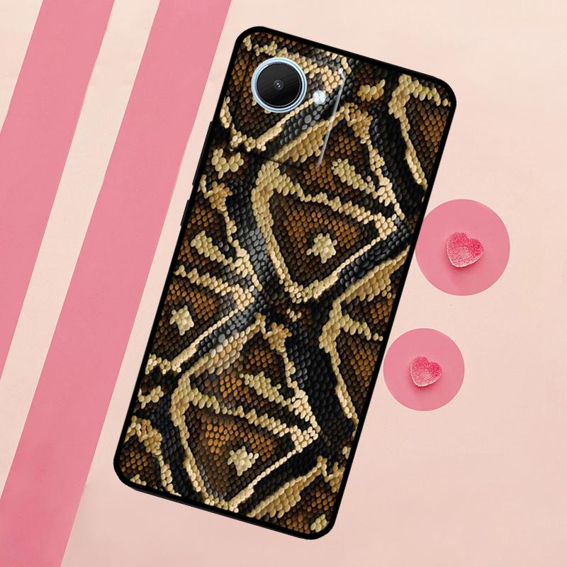 Snake Skin Print For Realme C71 C55 C53 C67 C75 C61 C33 C63 C51 C65 10 11 12 13 14 15 Pro Plus GT7 Pro Case