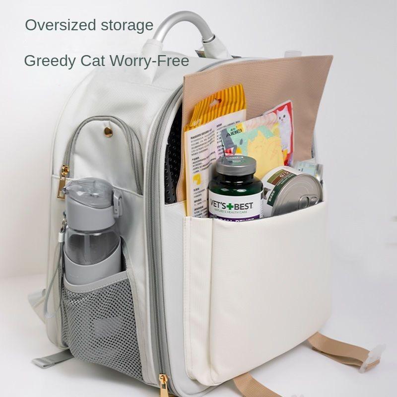 Portable Breathable Large Capacity Pet Backpack, Safe Travel, Comfort, Lightweight, Small Dog Bag, Pet Supplies