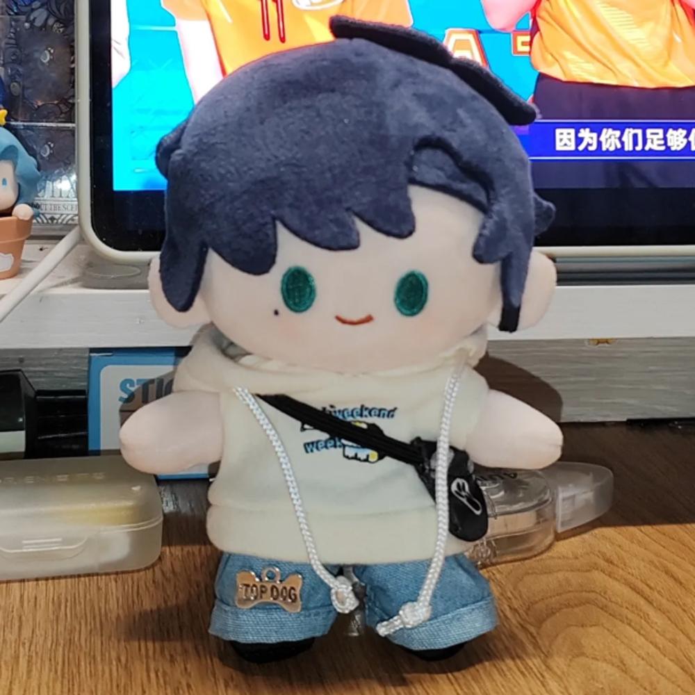 1 комплект Толстовка для собаки 10 см Хлопковая одежда для куклы Щенок Комплект Маленькая сумка Одежда для куклы Наряд со шляпой Костюм Набор для переодевания куклы