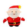 Holiday Plush Character Santa Snowman Reindeer With Short Pile Fabric For Christmas Gift And Display
