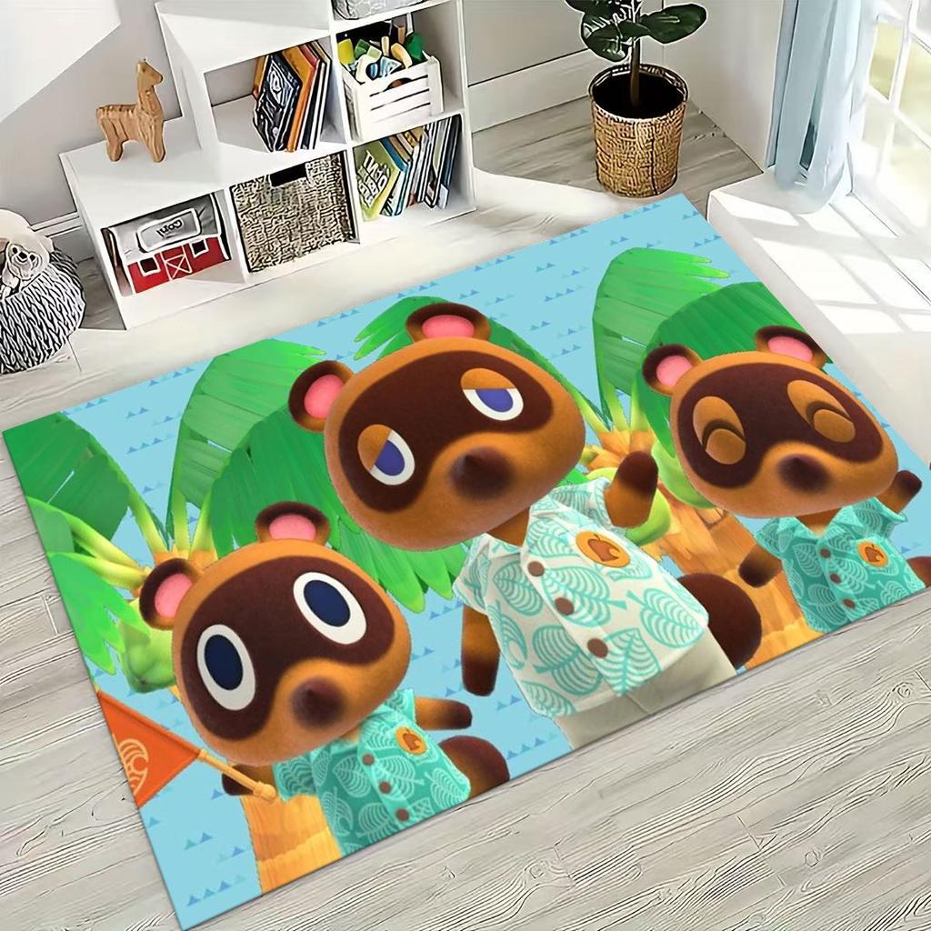 Игровой ковер с мультяшным рисунком Animal Crossing Wild World для спальни, гостиной, дивана, домашний коврик для двери, декор, большой детский игровой нескользящий коврик для пола