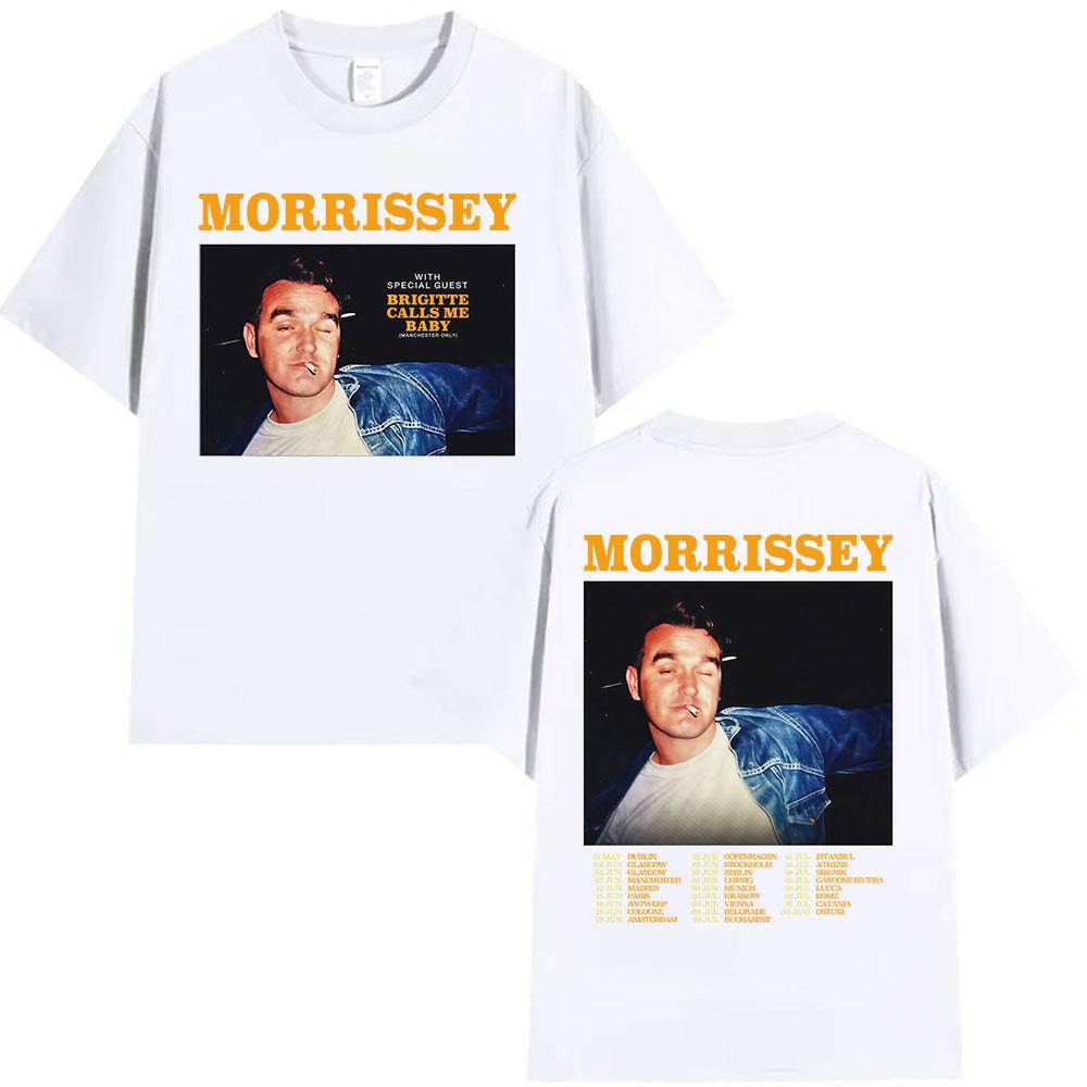 Morrissey Bricitte Calls Me Baby Tour 2025 Graphic T Shirts Unisexs Vintage Oversized Cotton Tshirt Hip Hop Loose Clothing Tshirt