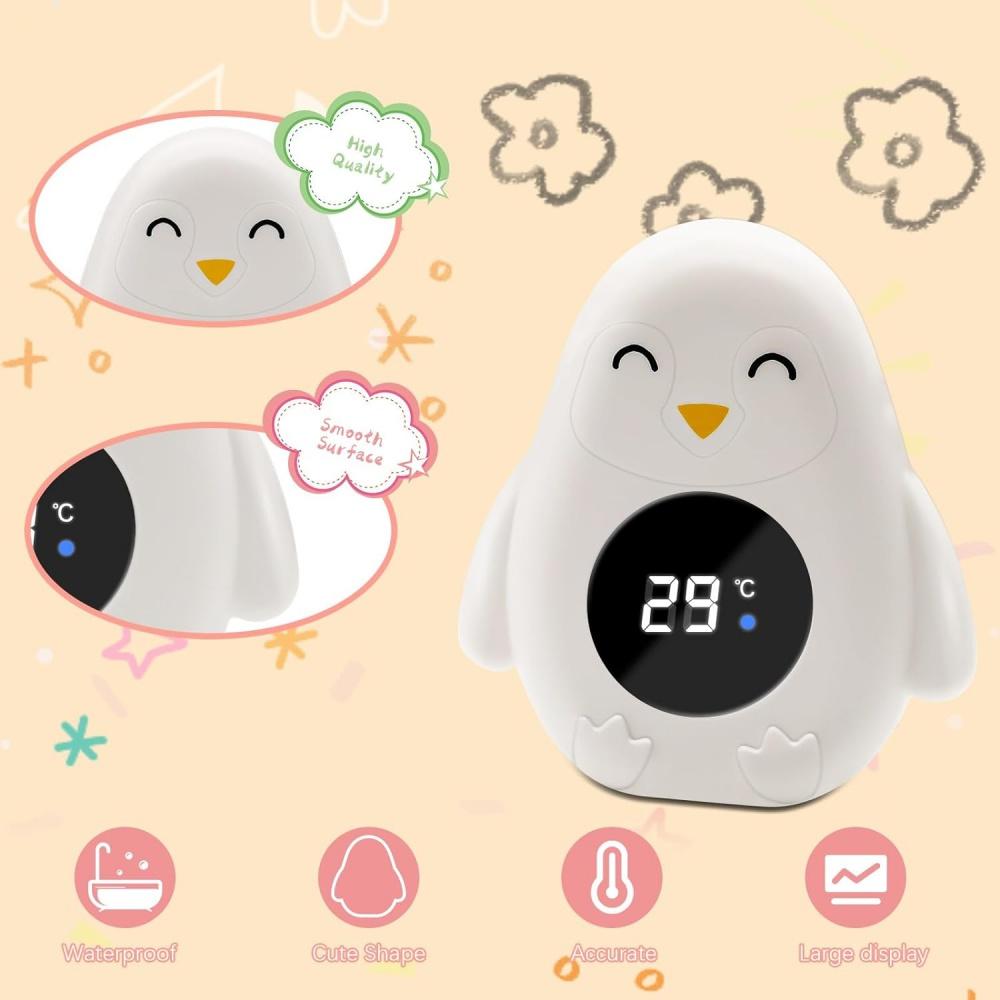 Термометр для детской ванны, цифровой термометр для воды, детский термометр со светодиодной сигнальной лампой, функция предупреждения о температуре