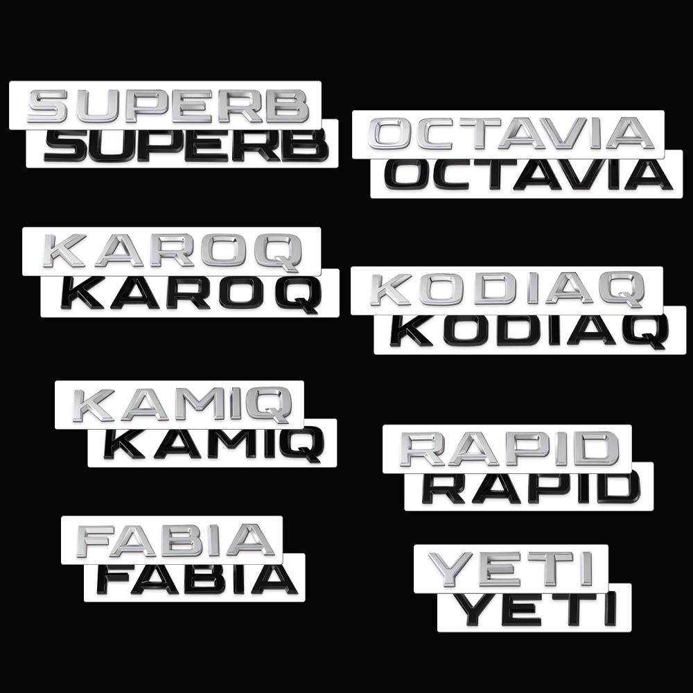 BATH7 Автомобильная Стайлинг Эмблема Наклейка на Кузов Багажник Декаль Внешние Аксессуары Для Skoda Fabia Kamiq Karoq Kodiaq Octavia Rapid Superb YETI