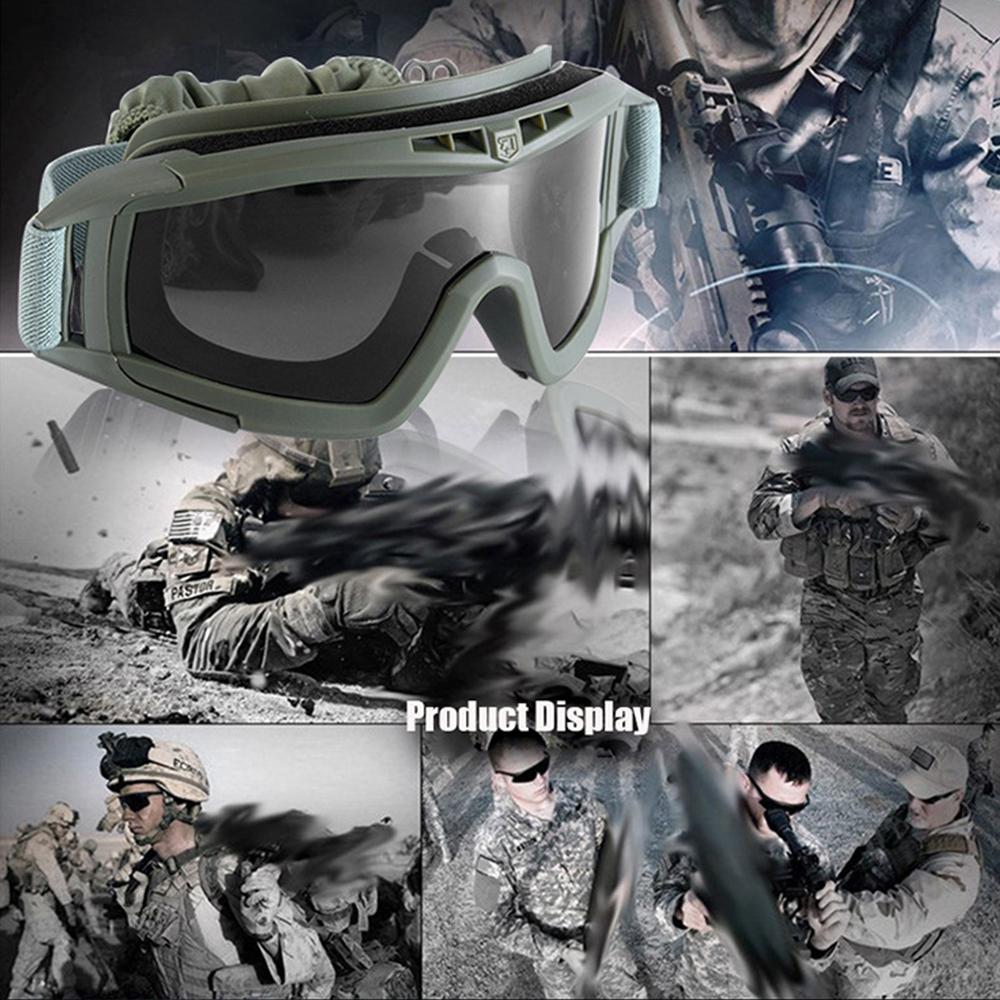 Tactical Goggles Anti Fog Military Glasses For Cycling Hunting Weeding Khaki
