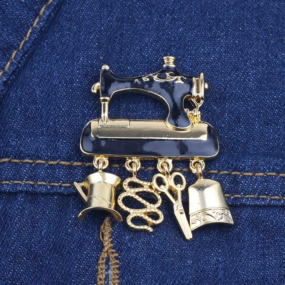 Metal Badges Pendants Enamel Brooch Sewing Machine Brooch Hanger Brooches Suit Collar Pins