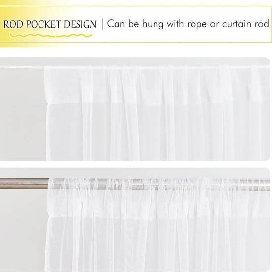 Наружная вуалевая сетчатая штора, прозрачная штора, москитная сетка, панель для защиты от посторонних глаз с карманом для штанги для патио, веранды, террасы, перголы
