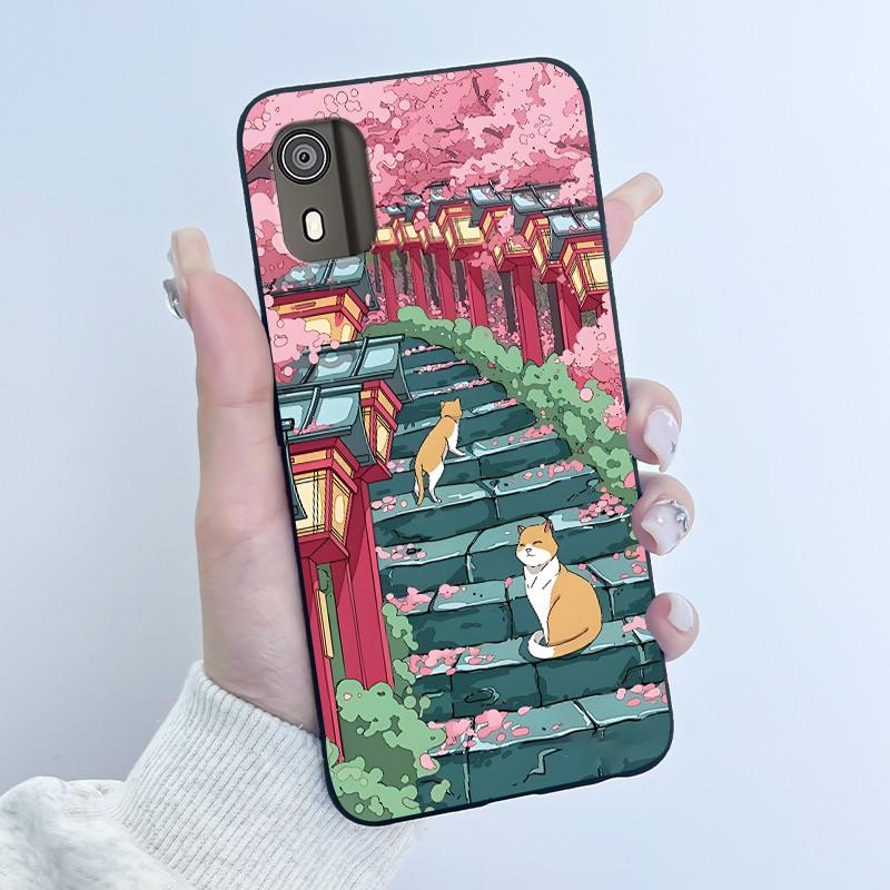 Милый чехол для Nokia C02 (ТА-1522) / C2 2-е издание Чехол Печатный Корпус Защитная Крышка Мягкий Силикон Мультяшный Чехол для Телефона