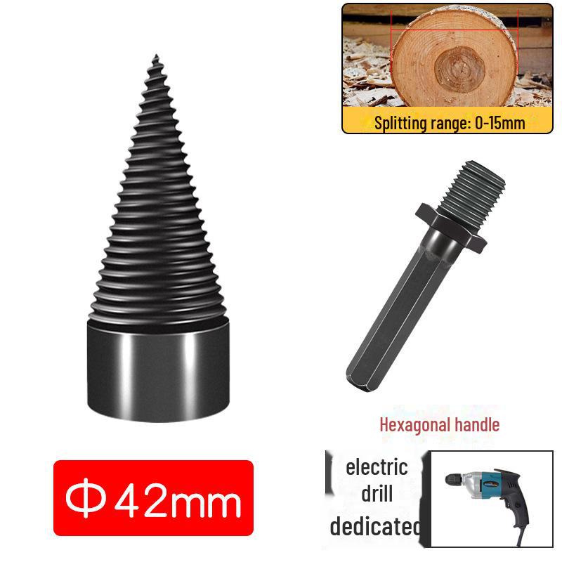 Конусное сверло для колки дров для бытовых электрических дрелей