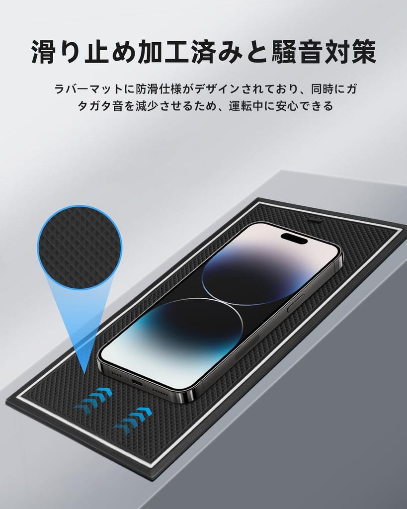 LANGBEAN Toyota Alphard 40 Interior Rubber Door Pocket Scratch and Noise Interior Alphard Custom Set of 21 Series/Vellfire Mats, Non-Slip Mats,