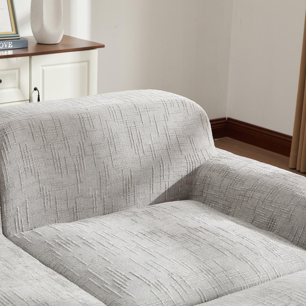 Modular Compression Sofa, Chenille Fabric, Filled with 30D High-Resilience Foam. Easy to Move, Non-Slip Base, Ideal for Living Room - Gray