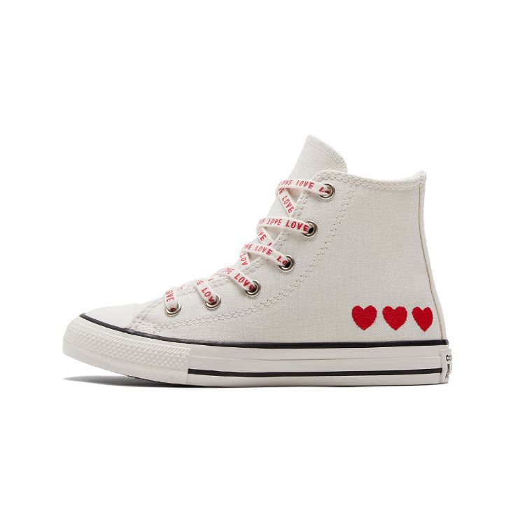 Converse Chuck Taylor All Star Canvas Durable High Top Kids Sneakers Dynamic Red And White Kids Sneakers A01604C