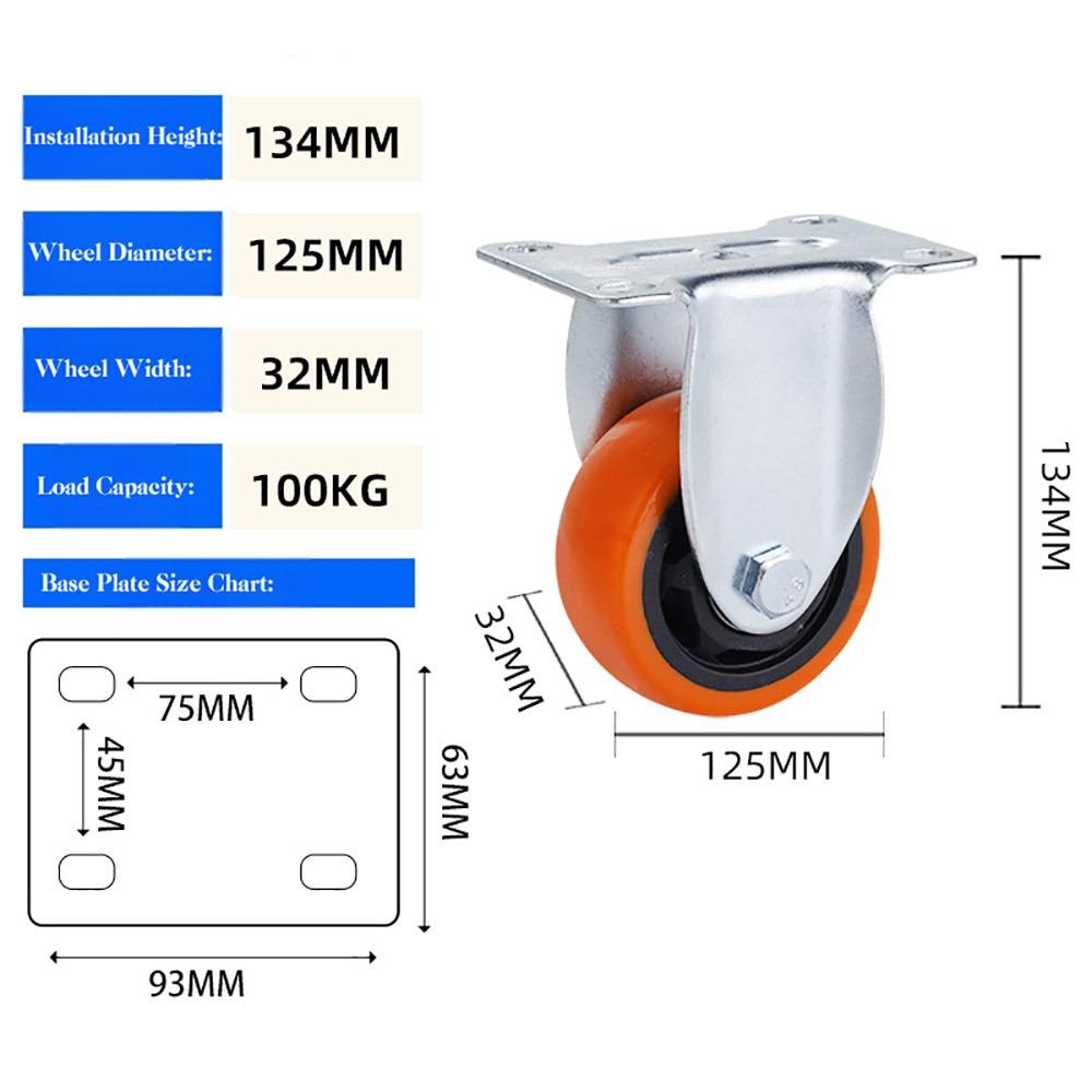 Blackheart Orange Face Furniture Castor 3" / 4" /5'' Wheel Industrial wheels  Table Shelf
