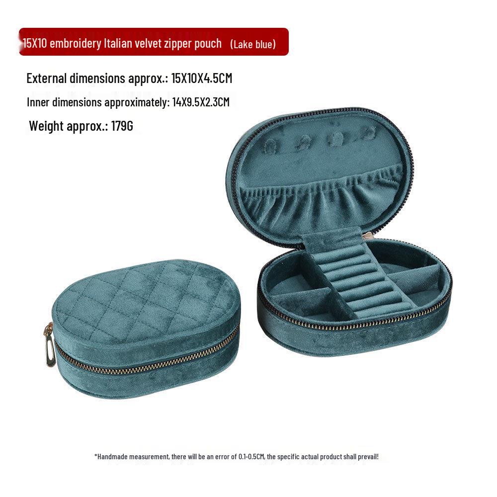 Роскошная бархатная шкатулка для украшений для колец, ожерелий и серег-пусетов - Портативное и элегантное решение для хранения