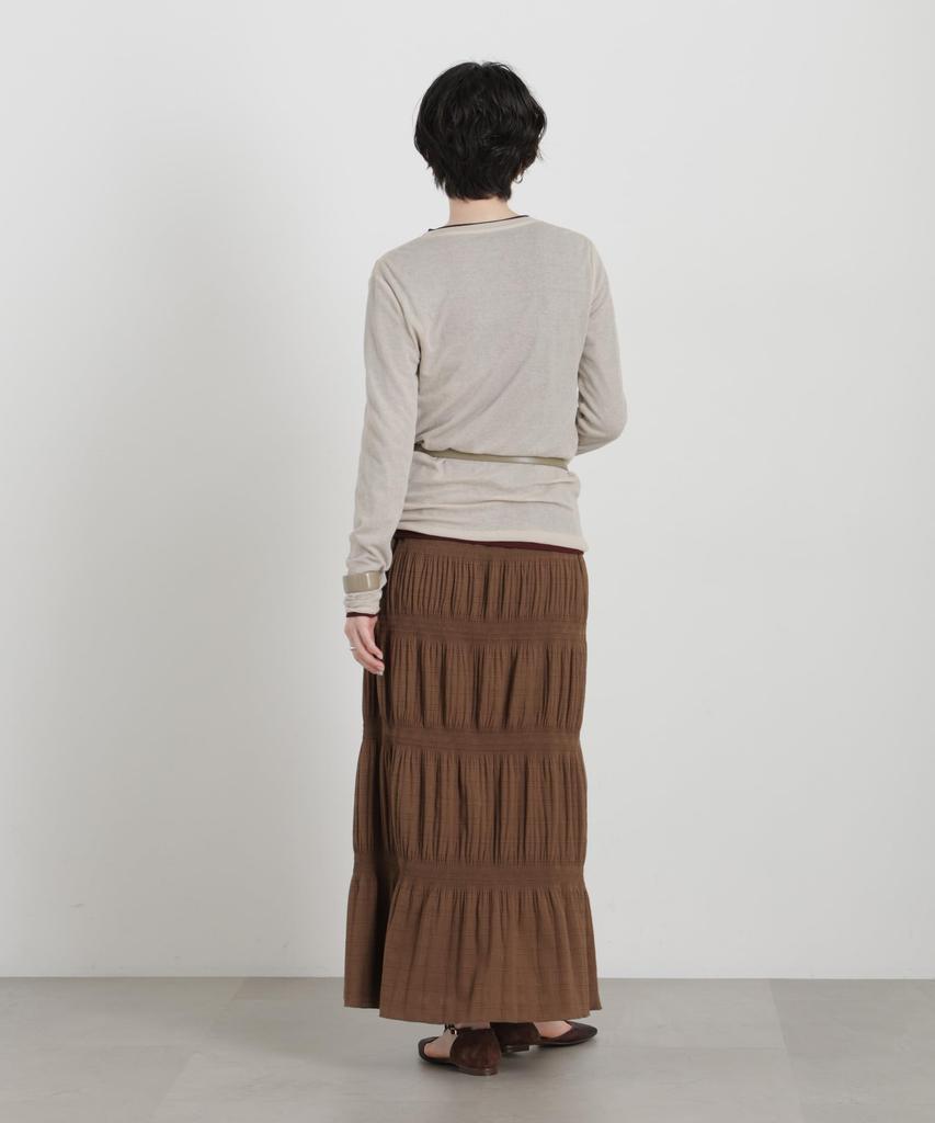 Shirred Pleated Skirt F 050 Brown [Nano Universe] (Set-up available) Women's 669-6230303