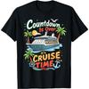 Обратный отсчет окончен, время круиза! Одежда Унисекс-Взрослый Команда Круиза 2025 Семейный Круиз 2025 Парные Наряды Друзья Черная Футболка