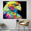 Solid Wood Frame Watercolor Lion Tiger Cat Canvas Painting Abstract Animals Pop Graffiti Posters and Prints Nordic Pictures for Living Room Decor
