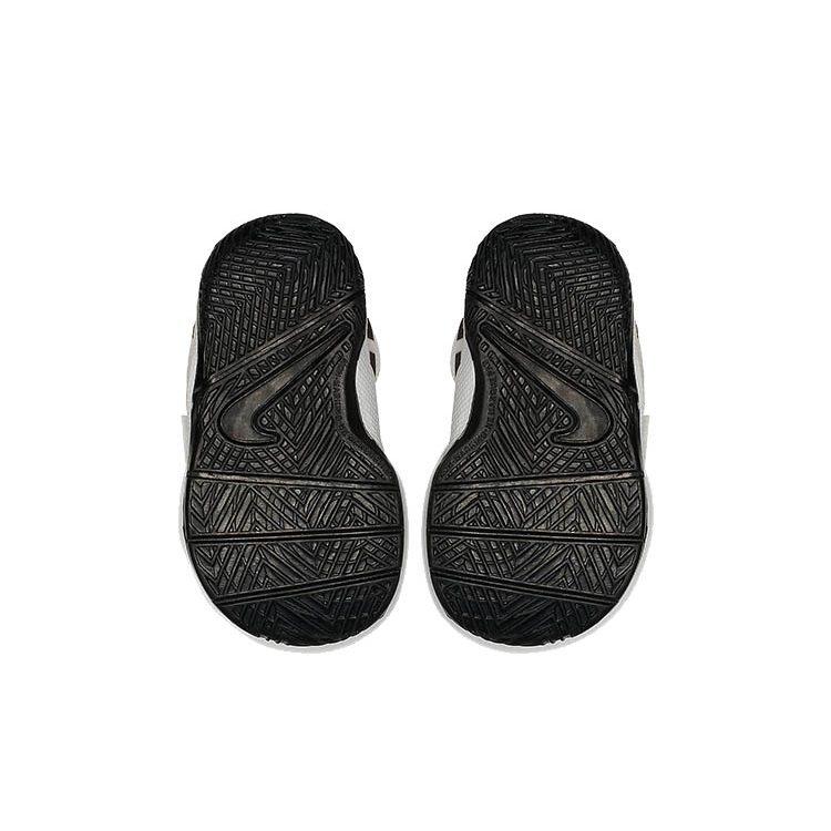 Nike Team Hustle D 8 JDI Slip Resistant Cushioning Abrasion Resistant Mid top Toddler Shoes Black White AQ9978-100