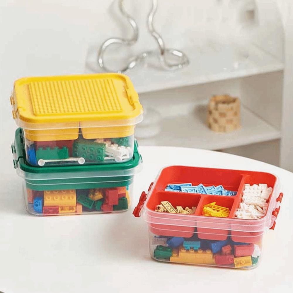 Dustproof Children's Toy Organizer Stackable Particle Holder Building Blocks Storage Box Household
