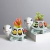 Turtle Succulents Planter Ceramic Turtle Shaped Flower Pot Hollow Turtle Plant Pot with Drainage Hole for Herbs Succulents Cactus