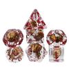 Cusdie 7 ЧЕРЕПОВ Кубики DND Прозрачные D4 D6 D8 D10 D% D12 D20 Многогранные Кубики Набор для D&D Pathfinder Настольных Ролевых Игр