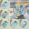 Синяя бабочка Волна океана Чехол для телефона Для iPhone 17,16,15,14,13,12,11 Pro Max,16/15/14Plus,XS Мягкий черный чехол