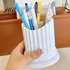 Desk Accessories Holder Vintage Pen Dried Flowers Vase Resin Makeup Brush School Home Supplies Desktop Stationery Organizer for Office Accessory