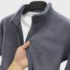 Men's Thick Warm Fleece Zipper Cardigan Jacket for Autumn and Winter