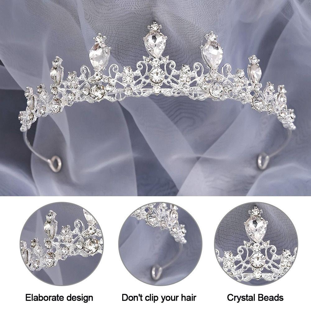 Украшения для волос Стразы Обруч для волос Принцесса Кристальные тиары Свадебные аксессуары для волос Гребень для волос